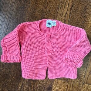 petit bateau 6 month Pink Knit Kids sweater cardi Jacket